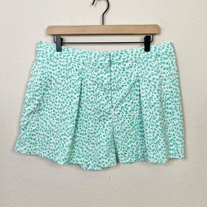 Michael Michael Kors Women's High Waisted Animal Print Shorts Size 14 Turquoise
